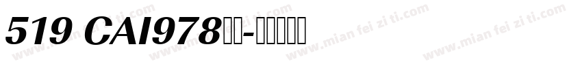 519 CAI978字体字体转换